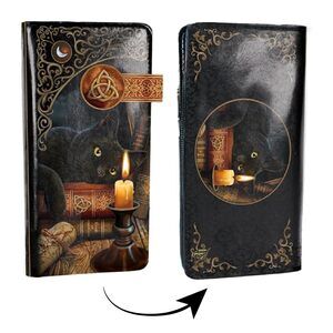 3710 Lisa Parker Witching Hour Cat Purse, 18.5cm, Embossed Design, Stylish